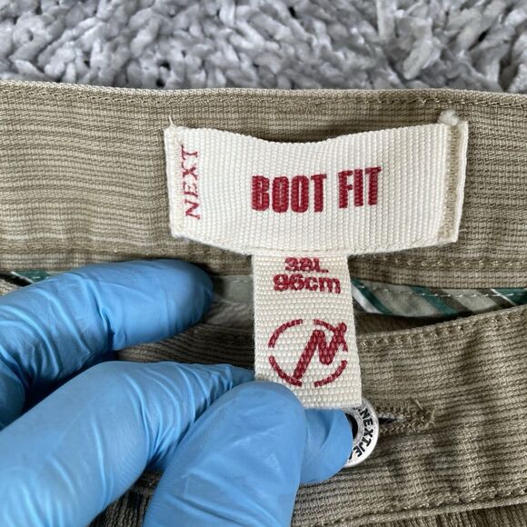 Next Denim Corduroy Pants Men's 38L Boot Fit Beige Designer Preppy - Picture 2 of 8